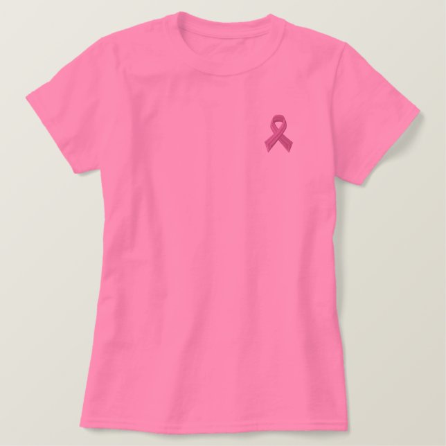 Pink Ribbon - Breast Cancer Awareness Embroidered Shirt (Design Front)