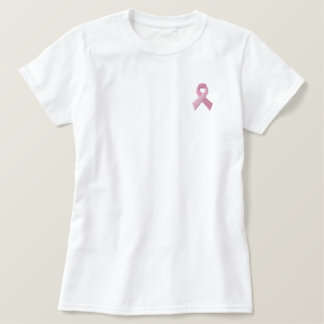 Pink Ribbon - Breast Cancer Awareness Embroidered Shirt