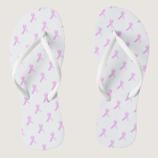 Pink Ribbon Breast Cancer Awareness Flip Flops