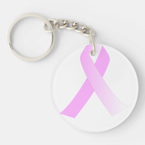 Pink Ribbon Breast Cancer Awareness Keychain