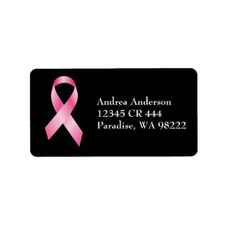 Pink Ribbon - Breast Cancer Awareness Label