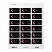 Pink Ribbon - Breast Cancer Awareness Label (Full Sheet)