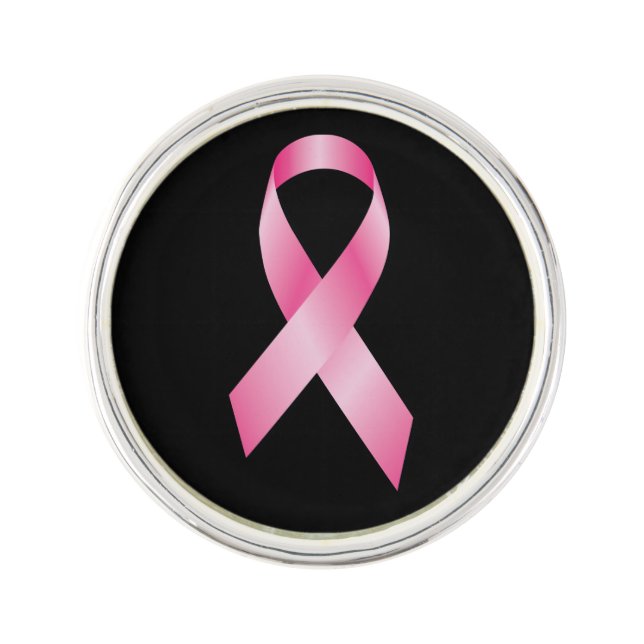 Pink Ribbon - Breast Cancer Awareness Lapel Pin (Front)