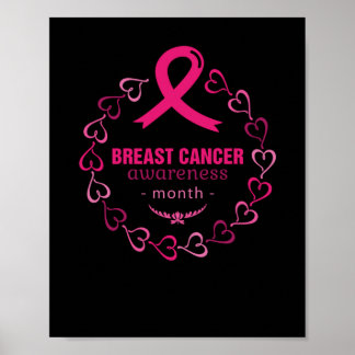 Pink Ribbon Breast Cancer Awareness Month Poster