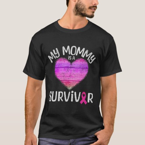 Pink Ribbon Breast Cancer Awareness My Mommy Is A  T_Shirt