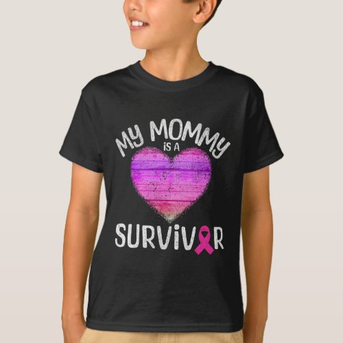 Pink Ribbon Breast Cancer Awareness My Mommy Is A  T_Shirt