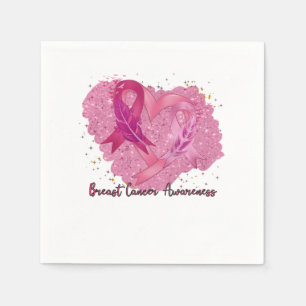 Pink Ribbon Breast Cancer Awareness Napkins