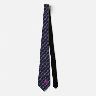 Pink Ribbon Breast Cancer Awareness Neck Tie