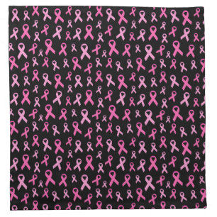 Pink Ribbon Breast Cancer Awareness Pattern Cloth Napkin