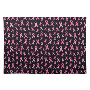 Pink Ribbon Breast Cancer Awareness Pattern Cloth Placemat