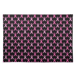 Pink Ribbon Breast Cancer Awareness Pattern Cloth Placemat