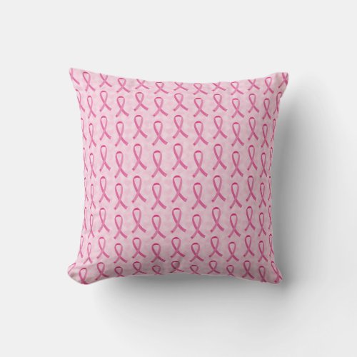 Pink Ribbon Breast Cancer Awareness Pillow