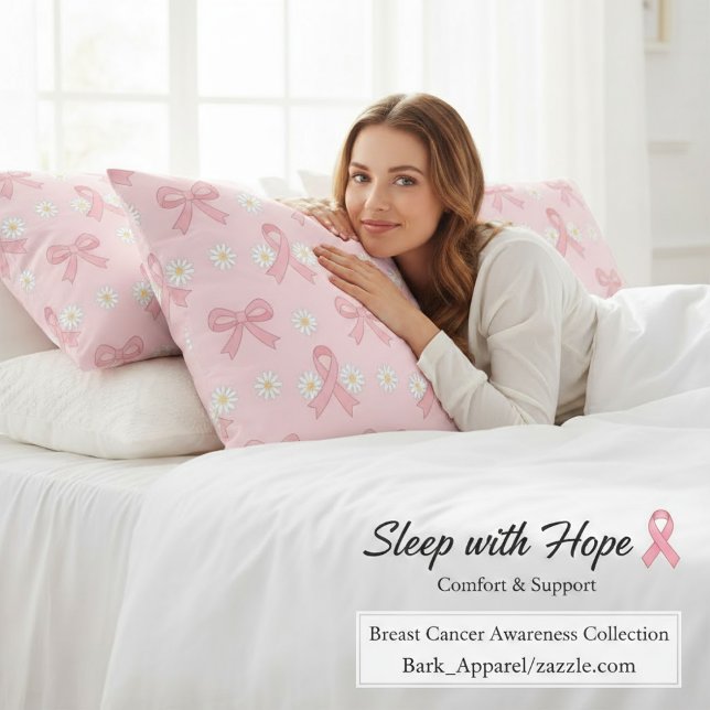 Pink Ribbon Breast Cancer Awareness Pillow Case (Creator Uploaded)