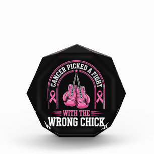 Pink Ribbon Breast Cancer Awareness Pink Fight Acrylic Award