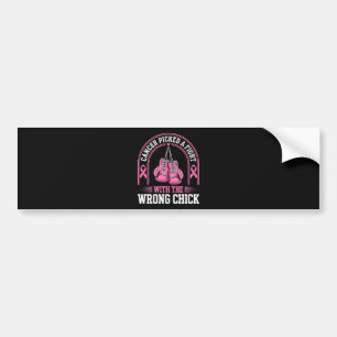 Pink Ribbon Breast Cancer Awareness Pink Fight Bumper Sticker