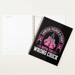 Pink Ribbon Breast Cancer Awareness Pink Fight Planner