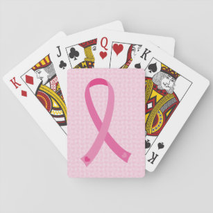 Pink Ribbon Breast Cancer Awareness Playing Cards