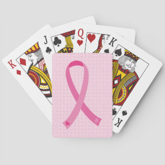 Pink Ribbon Breast Cancer Awareness Playing Cards