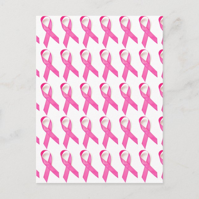 Pink Ribbon Breast Cancer Awareness Postcard (Front)