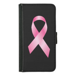 Pink Ribbon - Breast Cancer Awareness Samsung Galaxy S5 Wallet Case