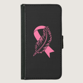 Pink Ribbon Breast Cancer Awareness Samsung Galaxy S5 Wallet Case