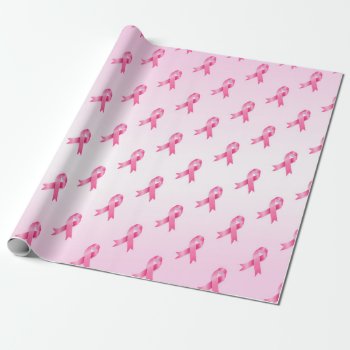 Pink Ribbon Breast Cancer Awareness Sm Wrapping Pa Wrapping Paper by steelmoment at Zazzle