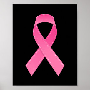 Pink Ribbon Breast Cancer Awareness Survivor Poster