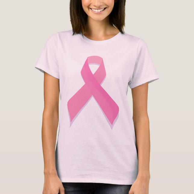 Pink Ribbon - Breast Cancer Awareness T-Shirt (Front)