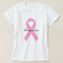 Pink ribbon breast cancer awareness t shirt