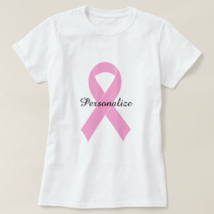Pink ribbon breast cancer awareness t shirt