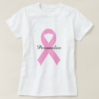 Pink ribbon breast cancer awareness t shirt