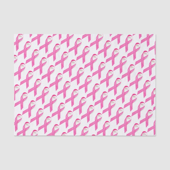 Pink Ribbon Breast Cancer Awareness Tissue Paper (Front)