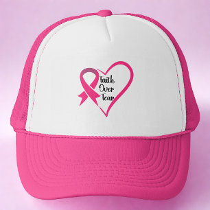 Pink Ribbon Breast Cancer Awareness Trucker Hat