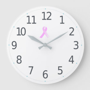 Pink Ribbon Breast Cancer Awareness Wall Clock