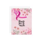 Pink Ribbon Breast cancer Awareness with Flowers