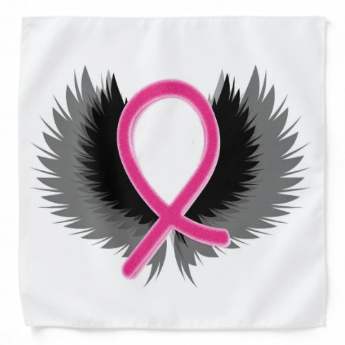 Pink Ribbon Breast Cancer Bandana Handkerchief