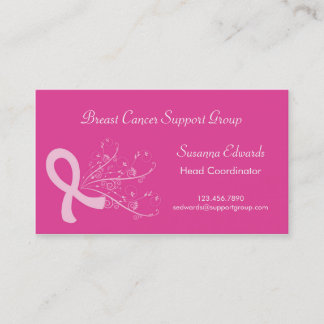Pink Ribbon Breast Cancer Business Card
