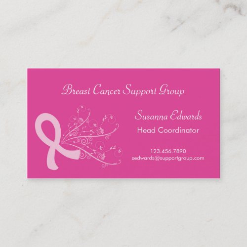 Pink Ribbon Breast Cancer Business Card