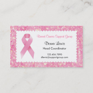 Pink Ribbon Breast Cancer Business Card