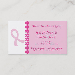 Pink Ribbon Breast Cancer Business Card