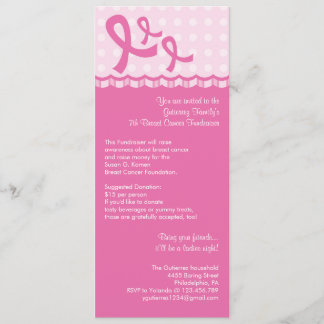 Pink Ribbon Breast Cancer Event Invitation