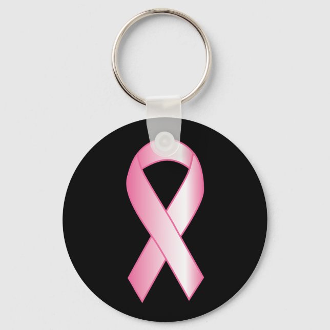 Pink Ribbon Breast Cancer Research Keychain (Front)