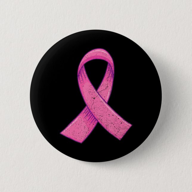 Pink Ribbon Breast Cancer s For Button (Front)