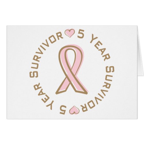 Pink Ribbon Breast Cancer Survivor 5 Years