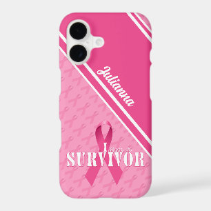 Pink Ribbon Breast Cancer Survivor iPhone 17 Case