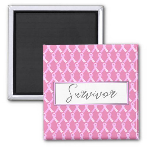 Pink Ribbon Breast Cancer Survivor Magnet