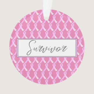 Pink Ribbon Breast Cancer Survivor Ornament