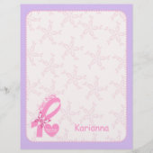 Pink Ribbon Breast cancer survivor & purple border (Front)