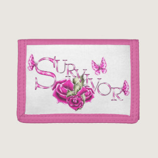 Pink Ribbon Breast Cancer SURVIVOR wallet