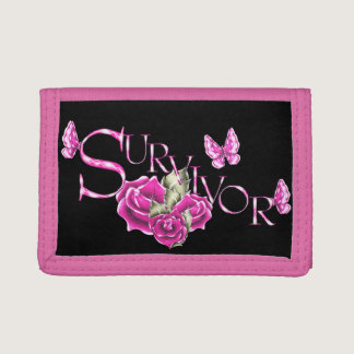 Pink Ribbon Breast Cancer SURVIVOR wallet